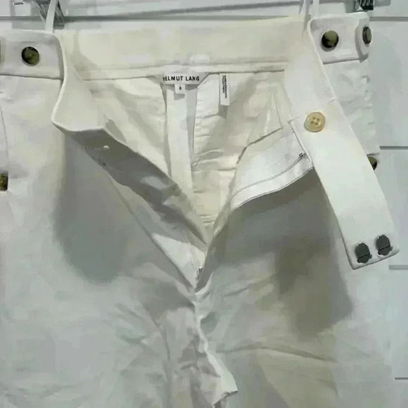 Helmut Lang High Rise Relaxed Fit Lacquered Cotton Suit pants Size 2 - Picture 11 of 15